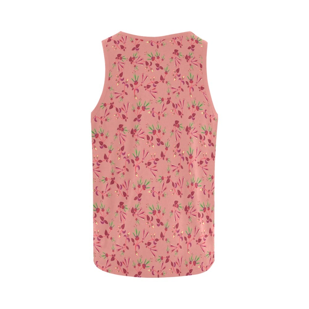 Swift Floral Peach Rouge Remix All Over Print Tank Top for Women (Model T43) All Over Print Tank Top for Women (T43) e-joyer