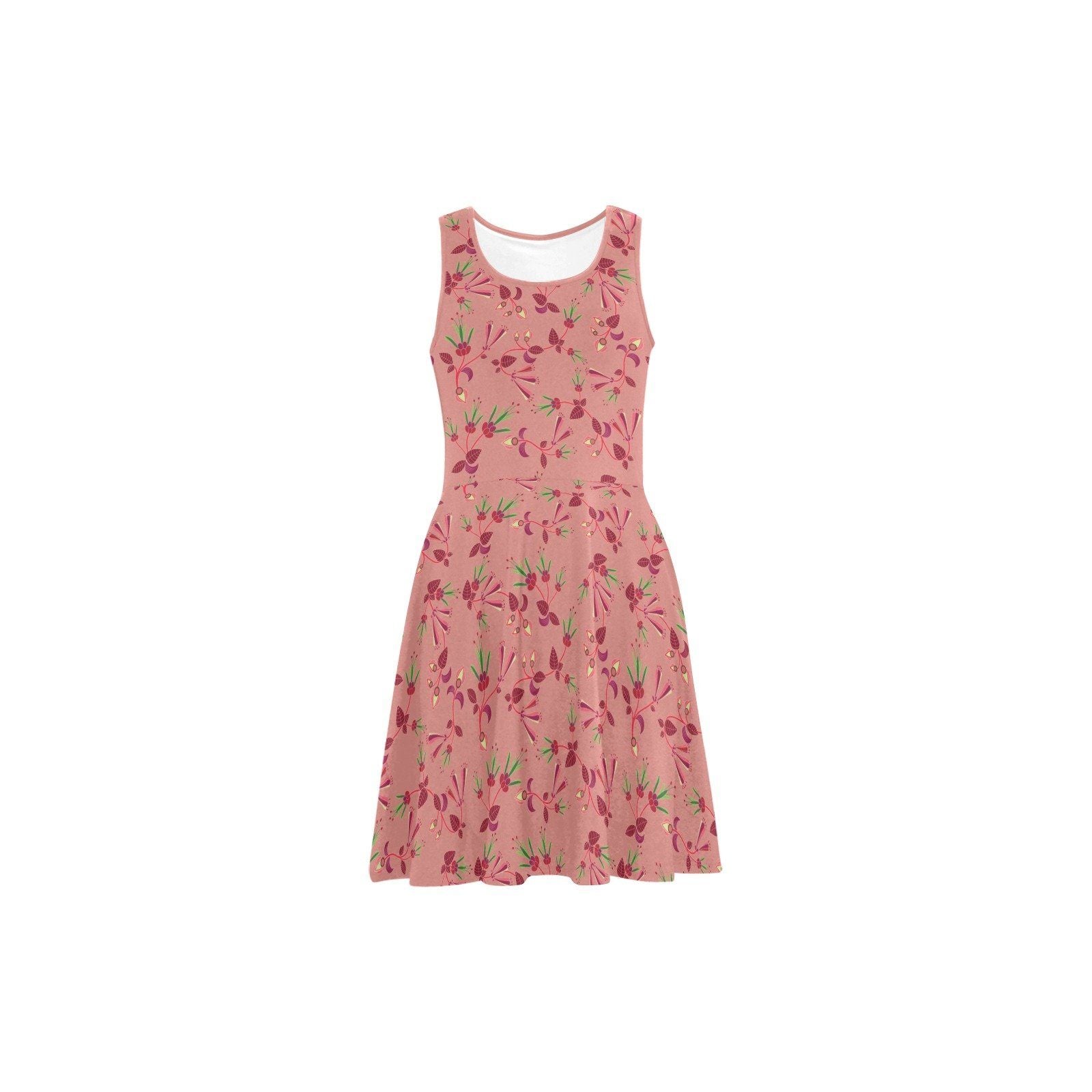 Swift Floral Peach Rouge Remix Atalanta Sundress (Model D04) Atalanta Sundress (D04) e-joyer