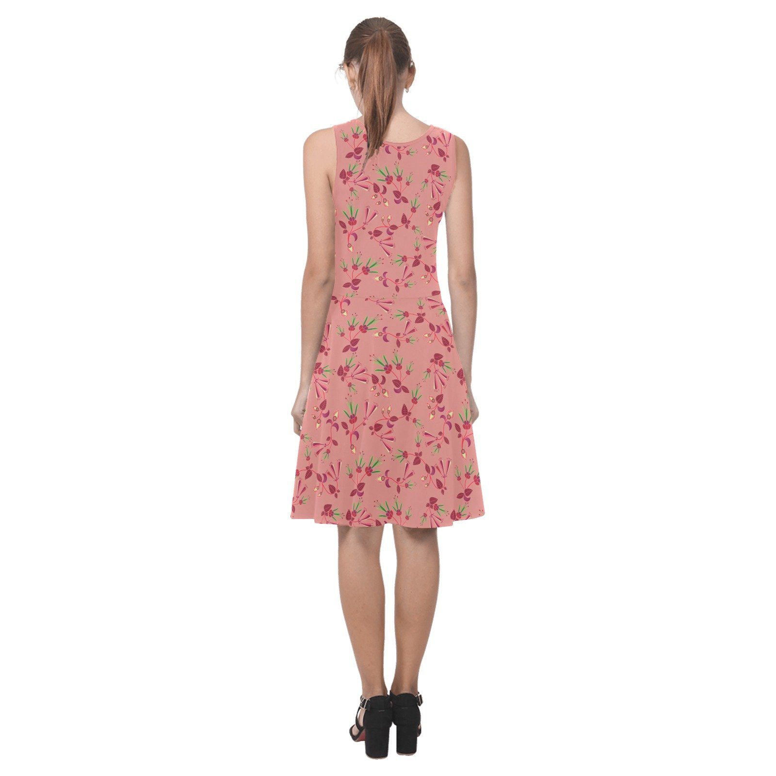 Swift Floral Peach Rouge Remix Atalanta Sundress (Model D04) Atalanta Sundress (D04) e-joyer