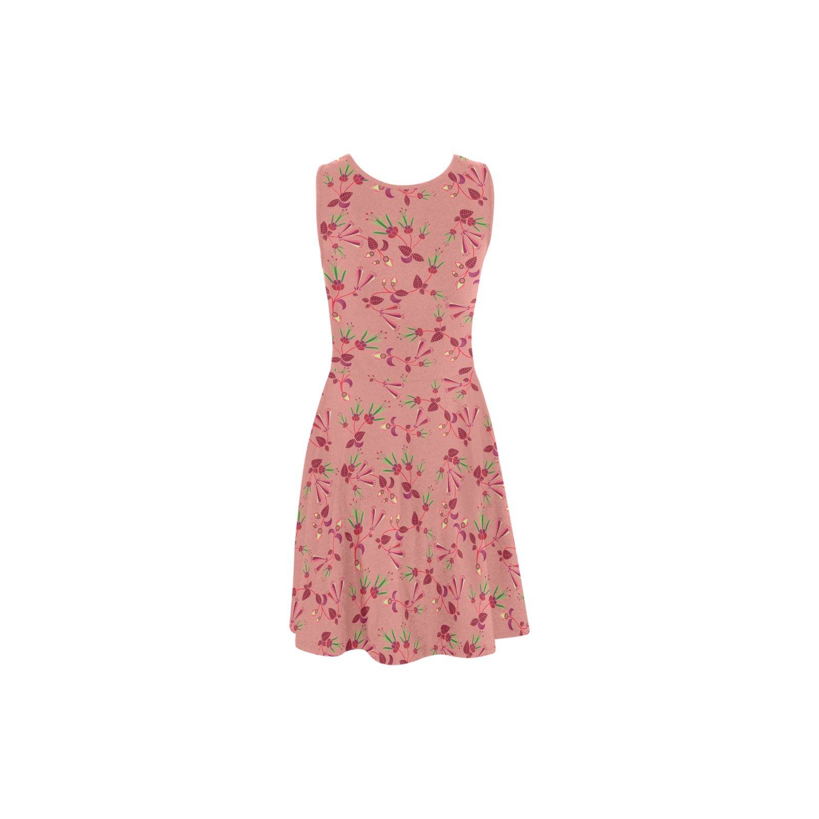 Swift Floral Peach Rouge Remix Atalanta Sundress (Model D04) Atalanta Sundress (D04) e-joyer