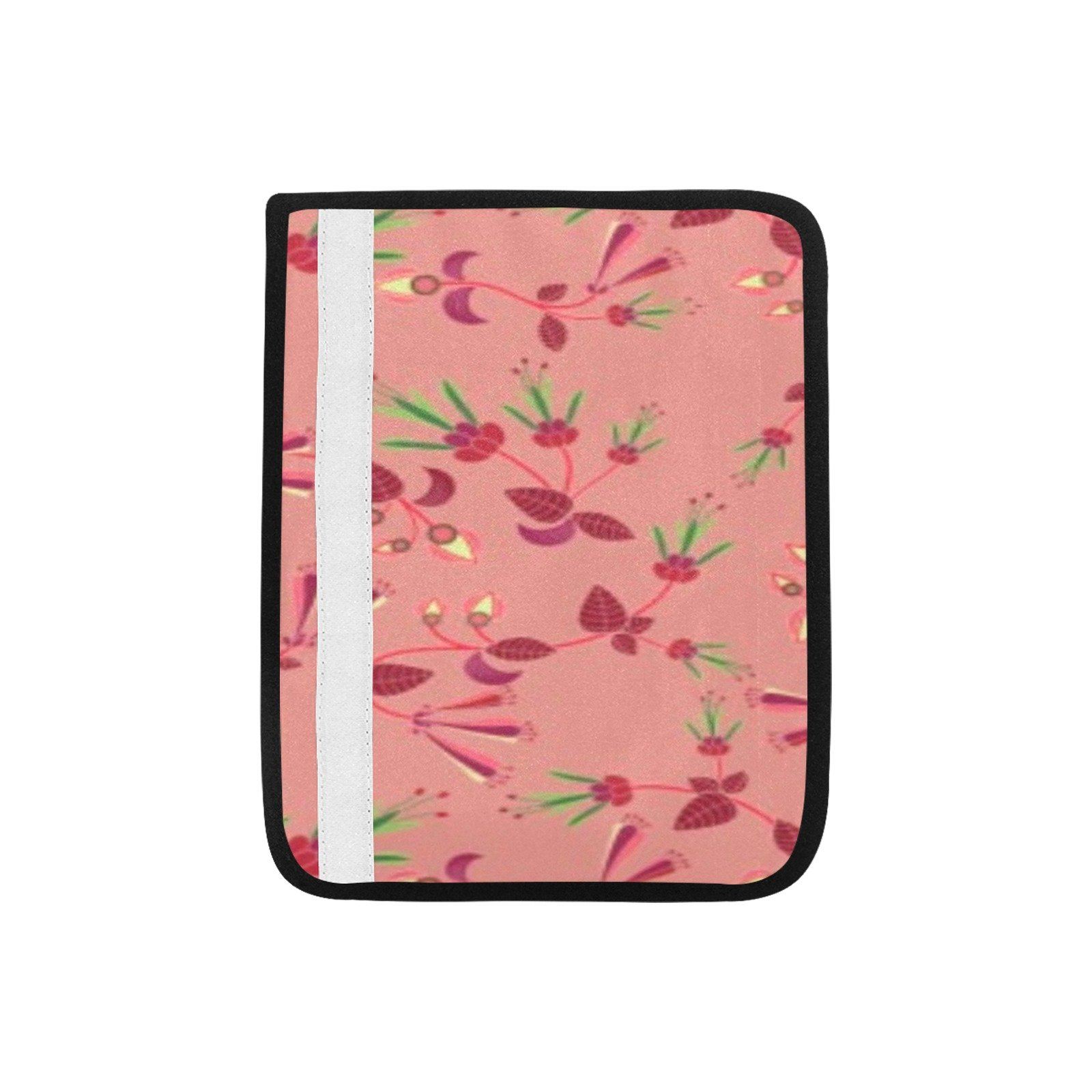 Swift Floral Peach Rouge Remix Car Seat Belt Cover 7''x12.6'' (Pack of 2) Car Seat Belt Cover 7x12.6 (Pack of 2) e-joyer