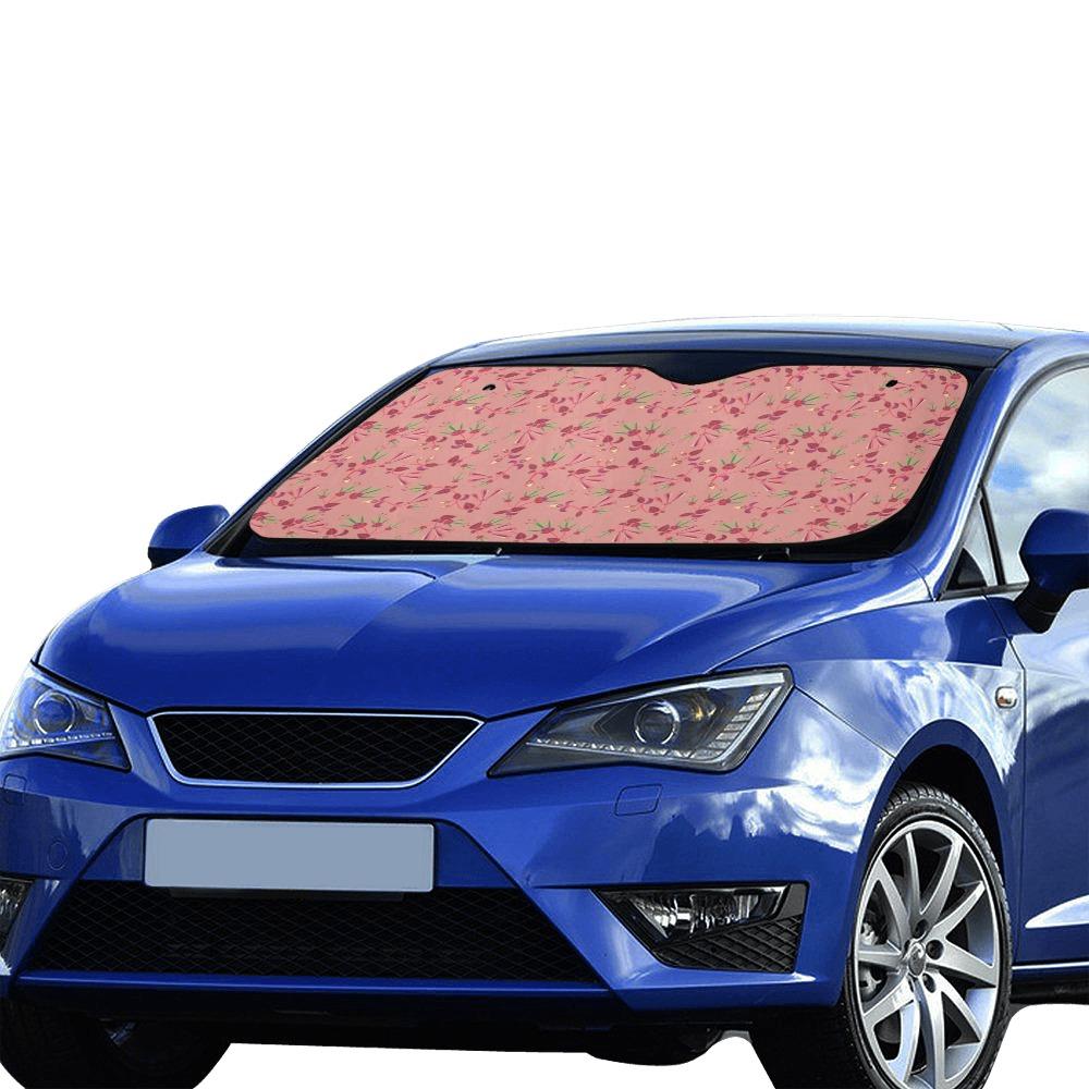 Swift Floral Peach Rouge Remix Car Sun Shade 55"x30" Car Sun Shade e-joyer