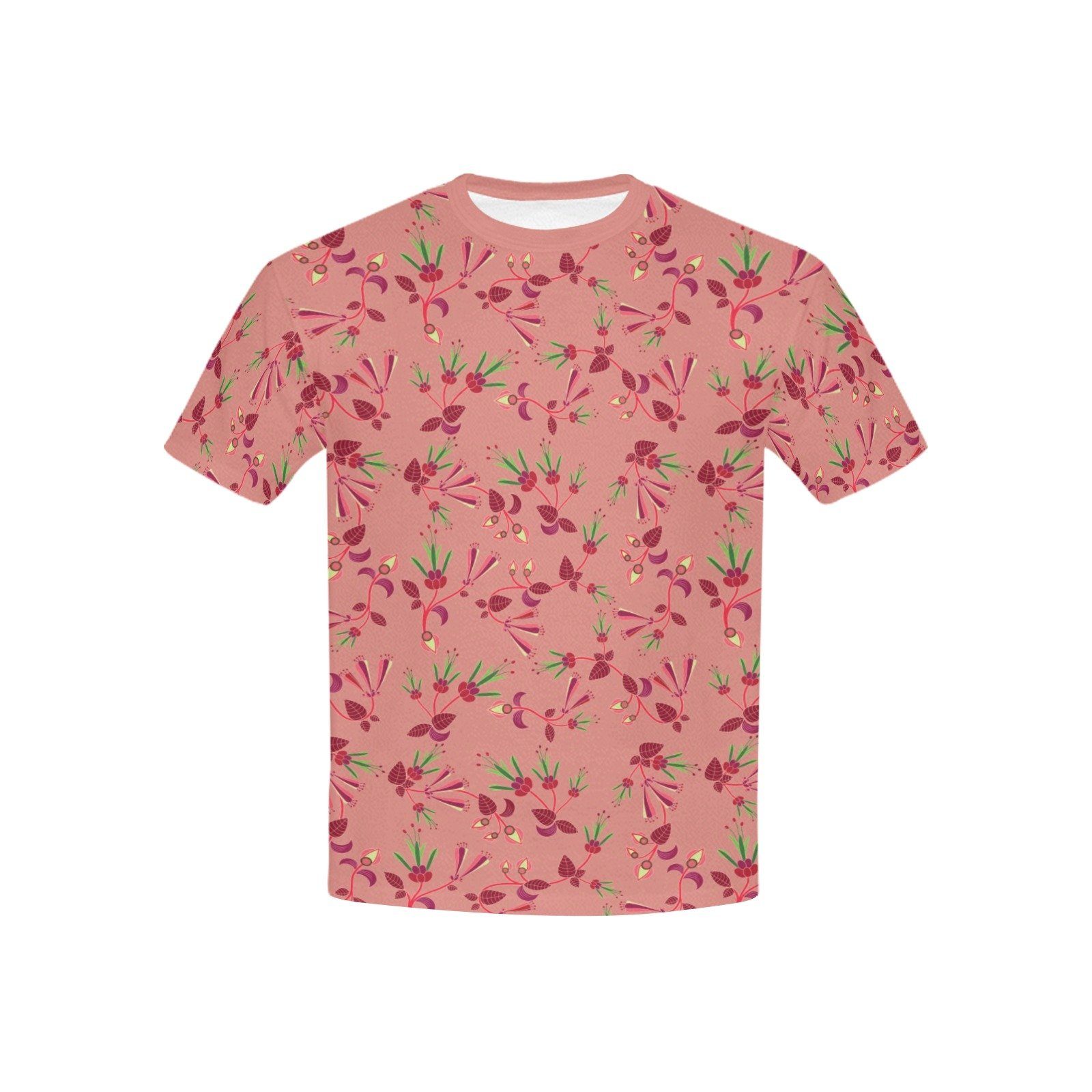 Swift Floral Peach Rouge Remix Kids' All Over Print T-shirt (USA Size) (Model T40) All Over Print T-shirt for Kid (T40) e-joyer