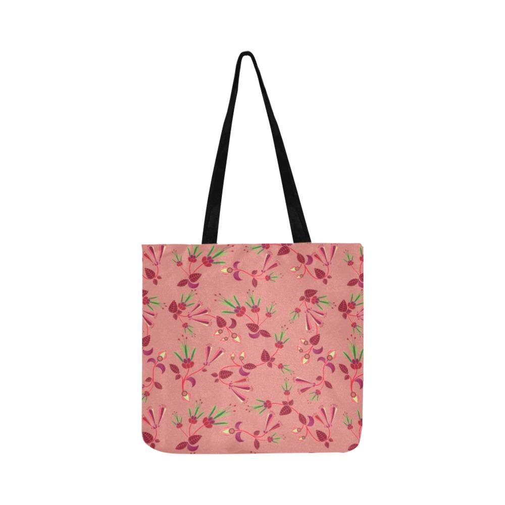 Swift Floral Peach Rouge Remix Reusable Shopping Bag Model 1660 (Two sides) Shopping Tote Bag (1660) e-joyer