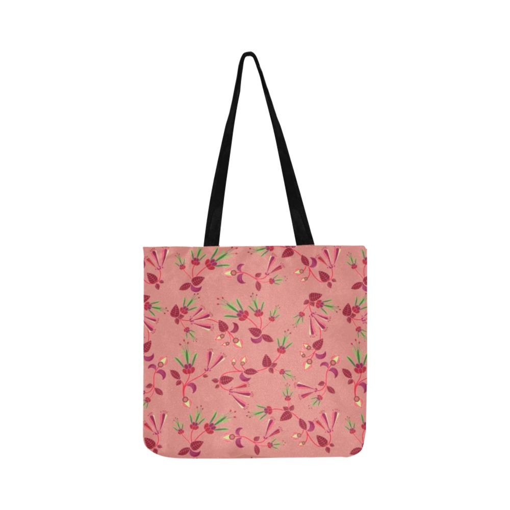 Swift Floral Peach Rouge Remix Reusable Shopping Bag Model 1660 (Two sides) Shopping Tote Bag (1660) e-joyer