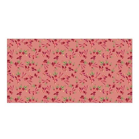 Swift Floral Peach Rouge Remix Satin Shawl Scarf 49 Dzine