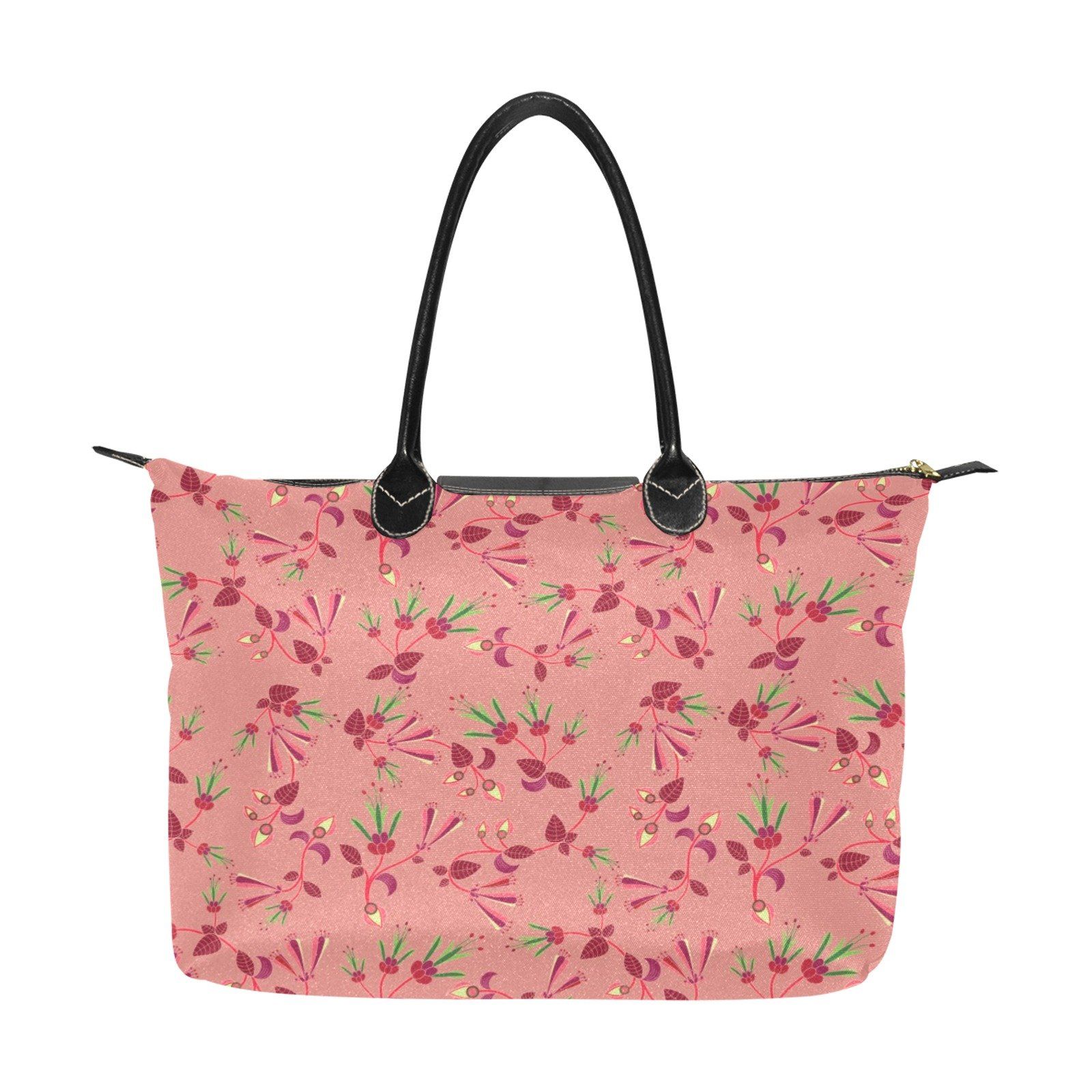 Swift Floral Peach Rouge Remix Single-Shoulder Lady Handbag (Model 1714) bag e-joyer