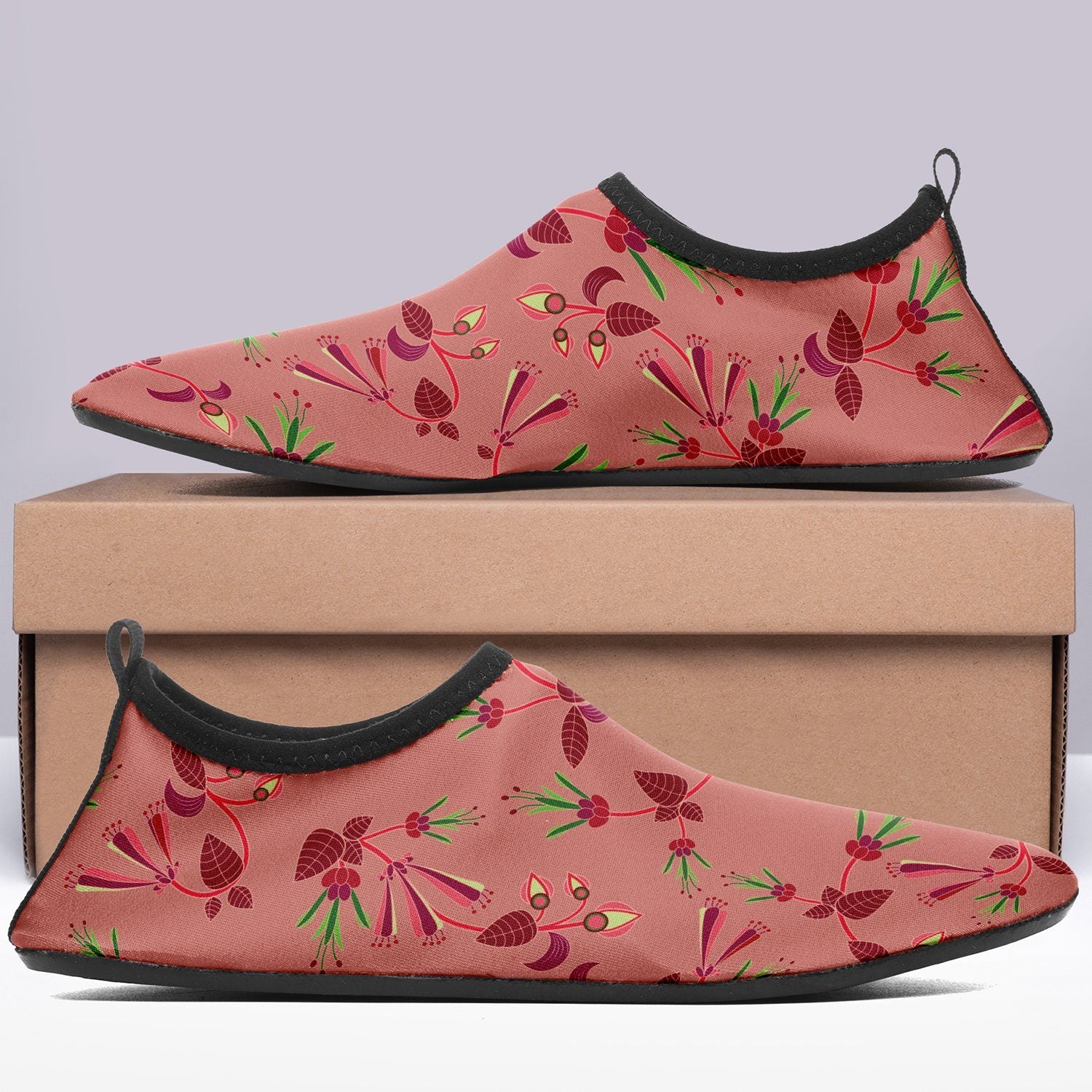 Swift Floral Peach Rouge Remix Sockamoccs Slip On Shoes Herman