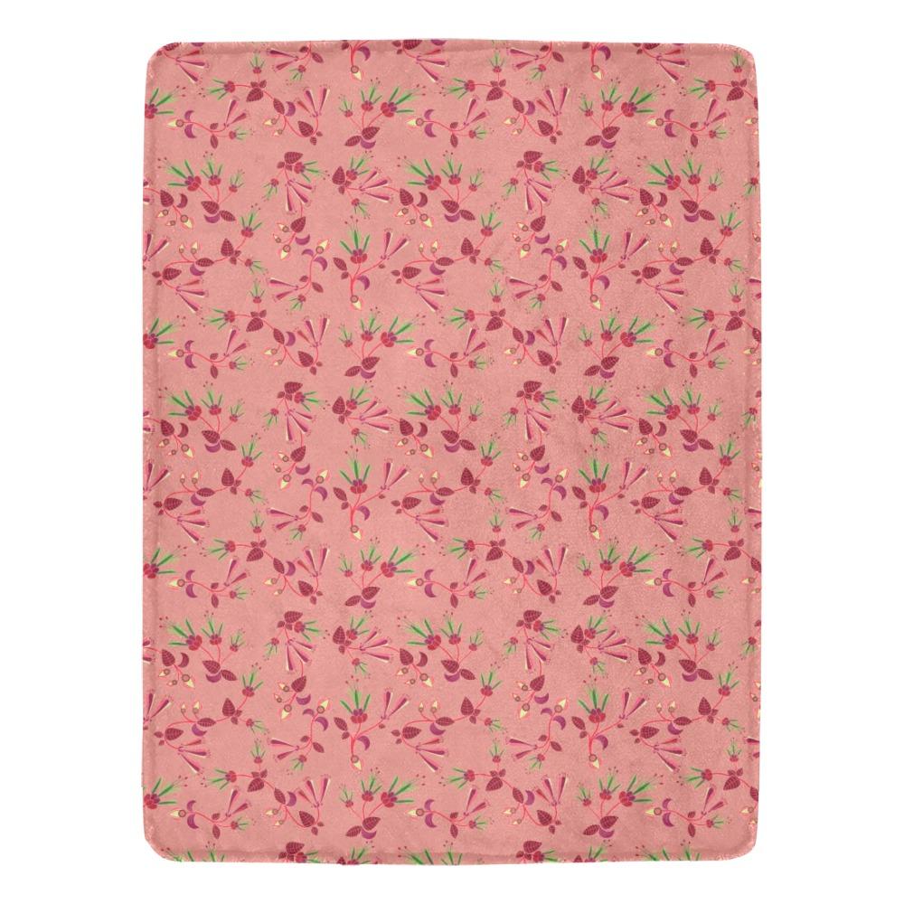 Swift Floral Peach Rouge Remix Ultra-Soft Micro Fleece Blanket 60"x80" Ultra-Soft Blanket 60''x80'' e-joyer
