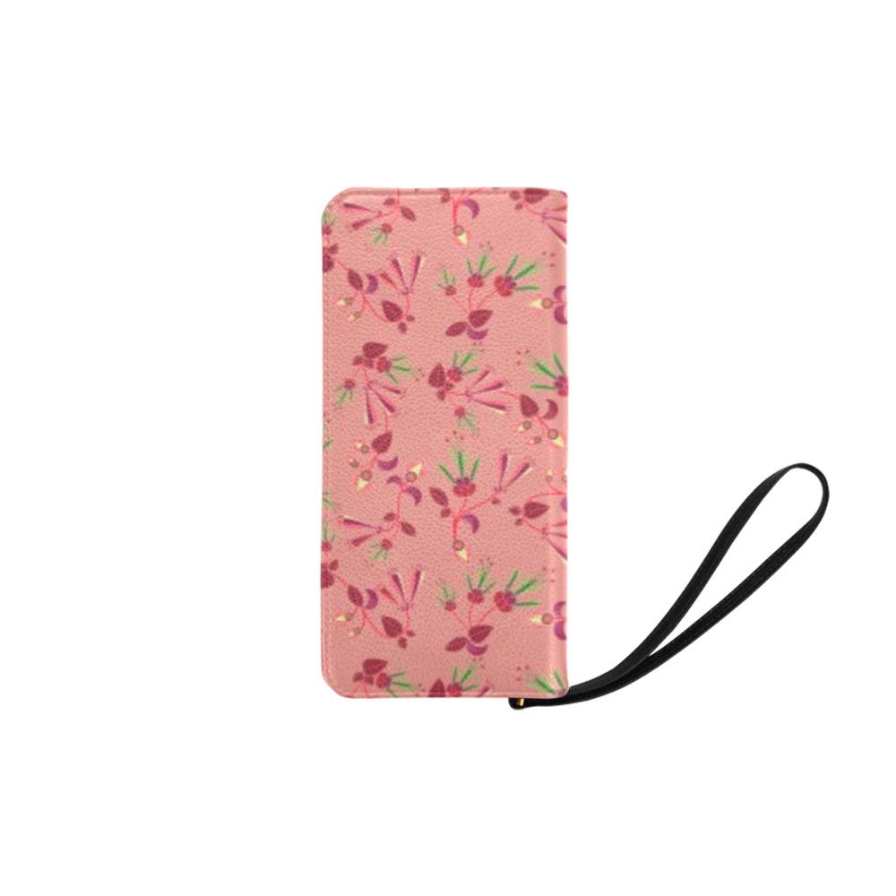 Swift Floral Peach Rouge Remix Women's Clutch Purse (Model 1637) Women's Clutch Purse (1637) e-joyer