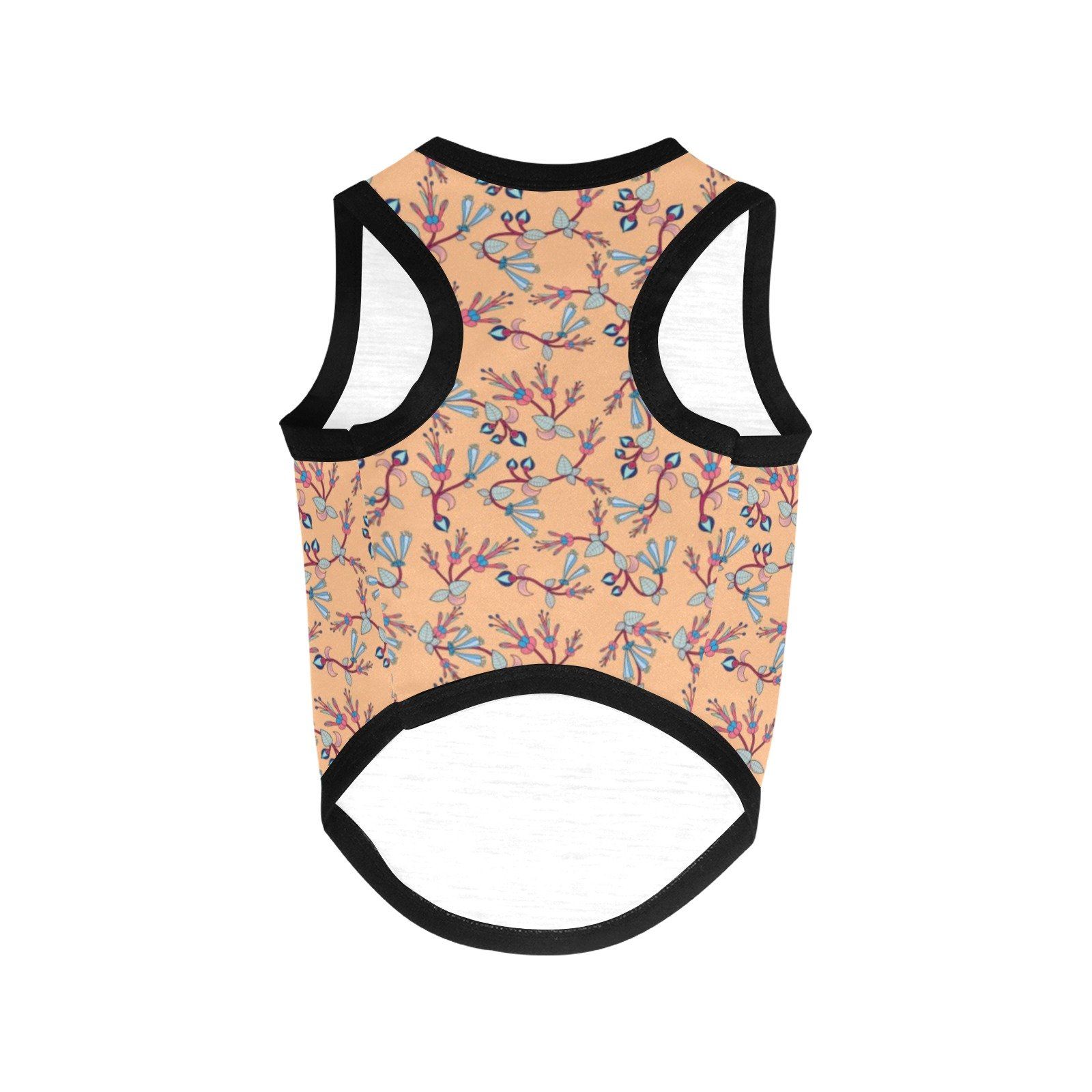 Swift Floral Peache All Over Print Pet Tank Top Pet Tank Top e-joyer