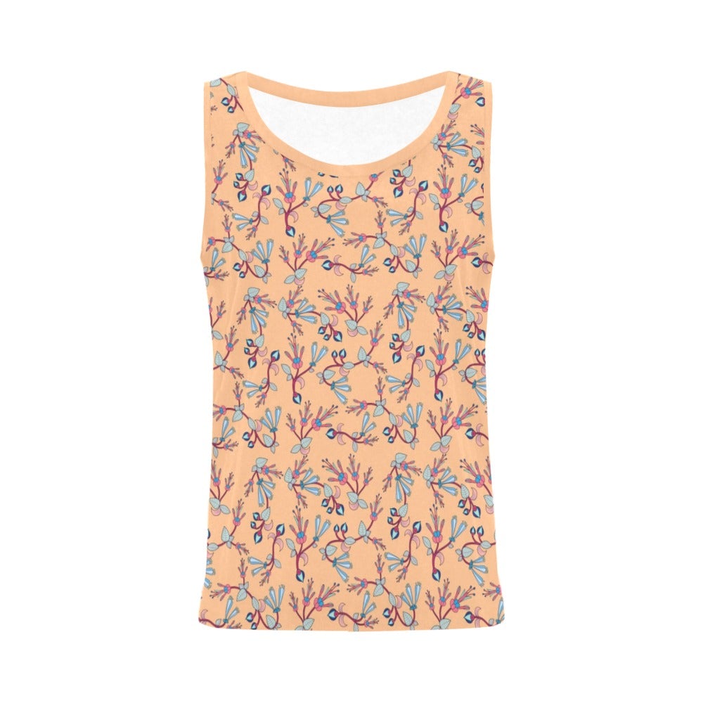 Swift Floral Peache All Over Print Tank Top for Women (Model T43) All Over Print Tank Top for Women (T43) e-joyer