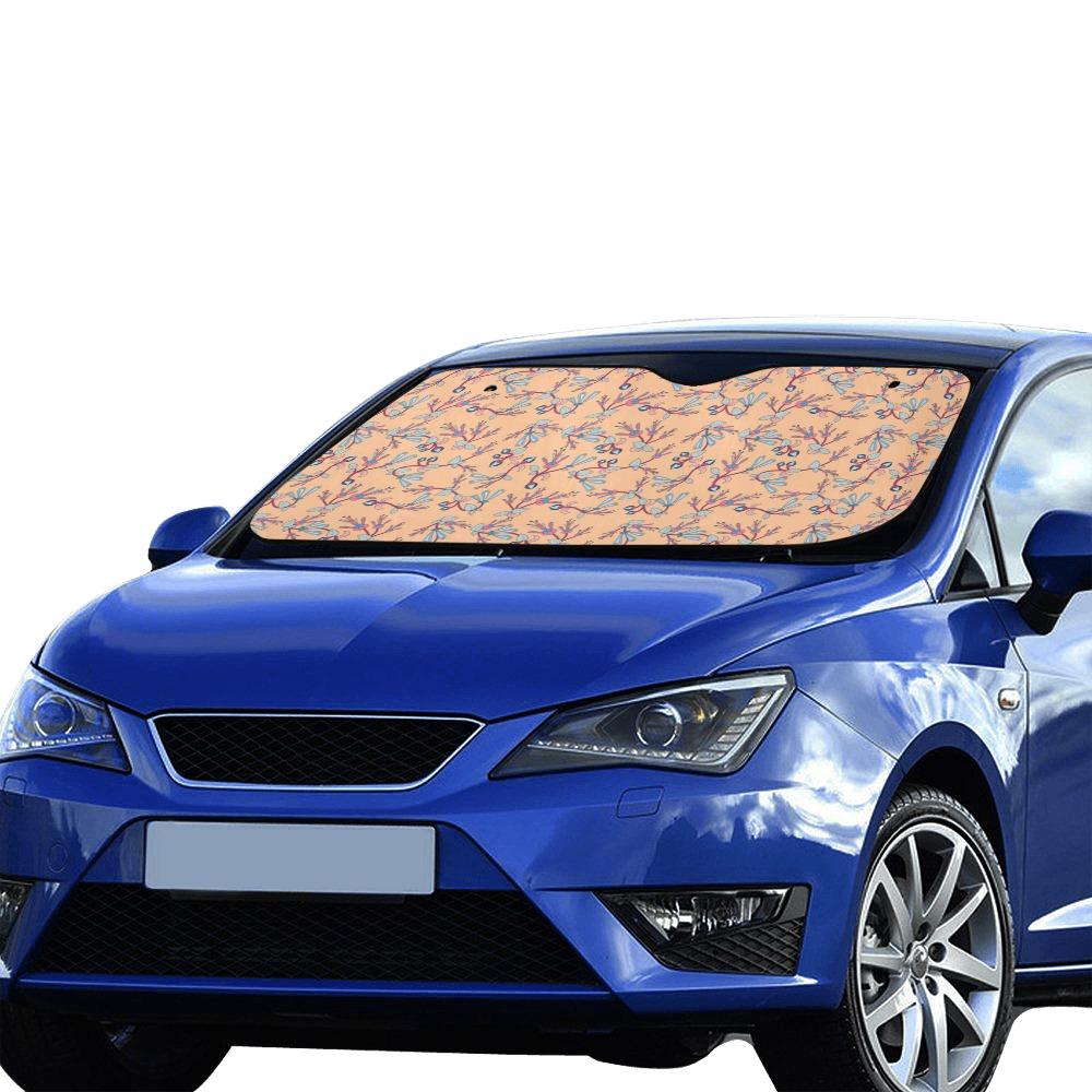 Swift Floral Peache Car Sun Shade 55"x30" Car Sun Shade e-joyer