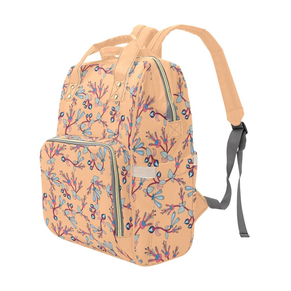 Swift Floral Peache Multi-Function Diaper Backpack/Diaper Bag (Model 1688) bag e-joyer