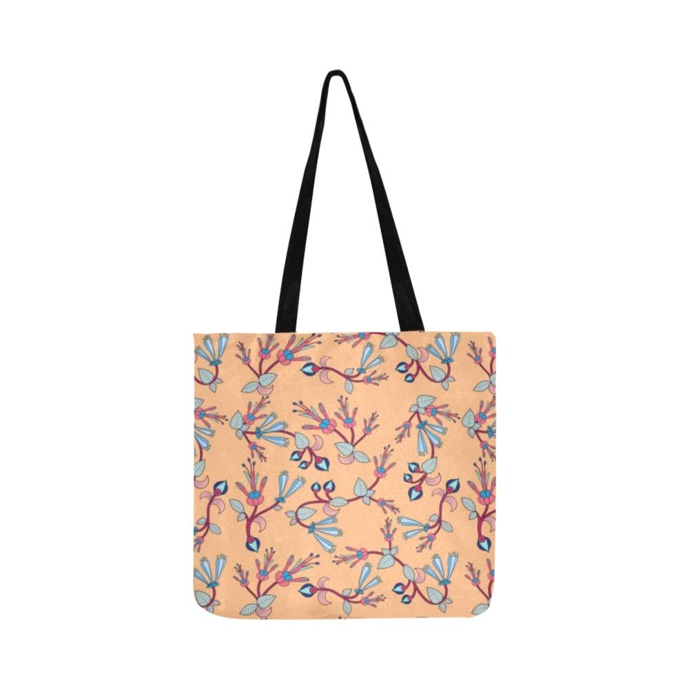 Swift Floral Peache Reusable Shopping Bag Model 1660 (Two sides) Shopping Tote Bag (1660) e-joyer