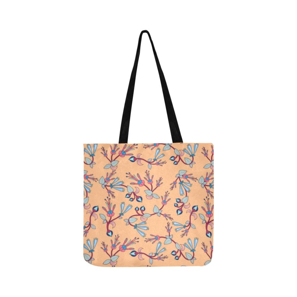 Swift Floral Peache Reusable Shopping Bag Model 1660 (Two sides) Shopping Tote Bag (1660) e-joyer