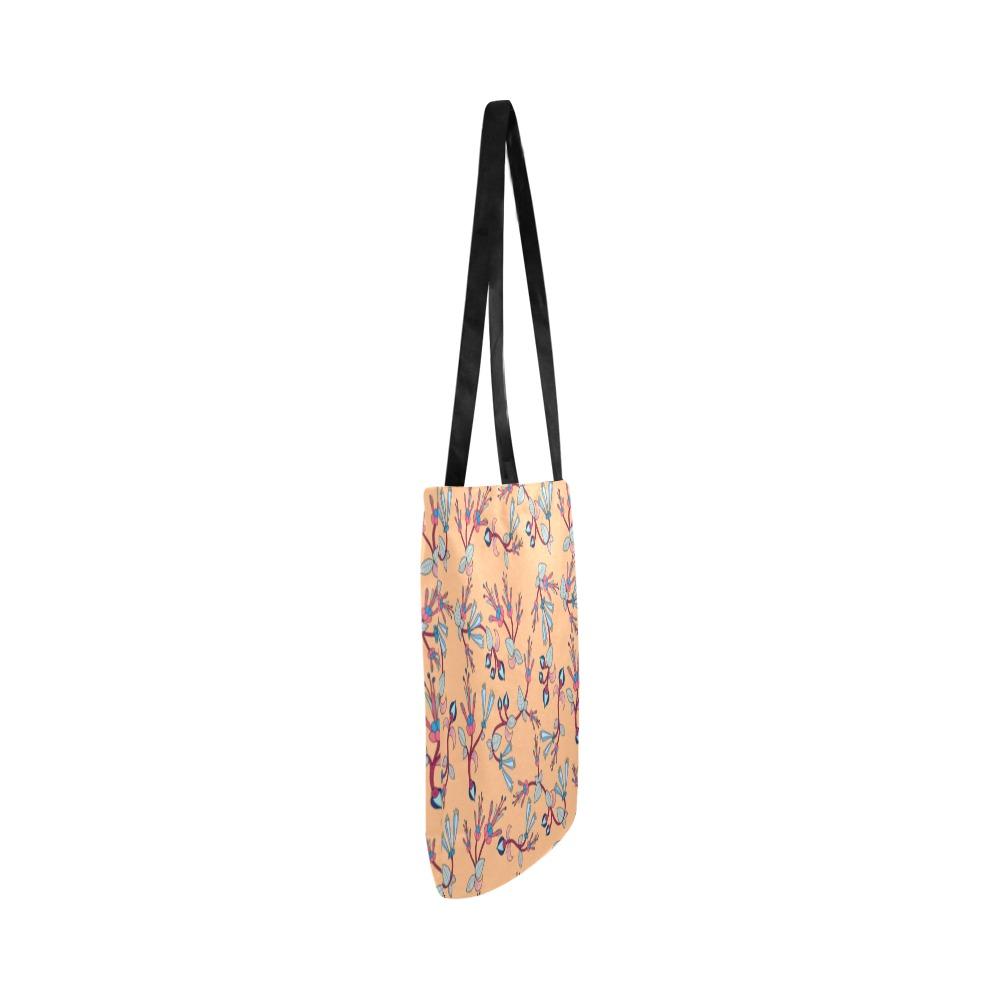 Swift Floral Peache Reusable Shopping Bag Model 1660 (Two sides) Shopping Tote Bag (1660) e-joyer
