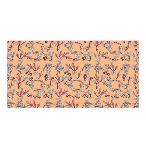 Swift Floral Peache Satin Shawl Scarf 49 Dzine