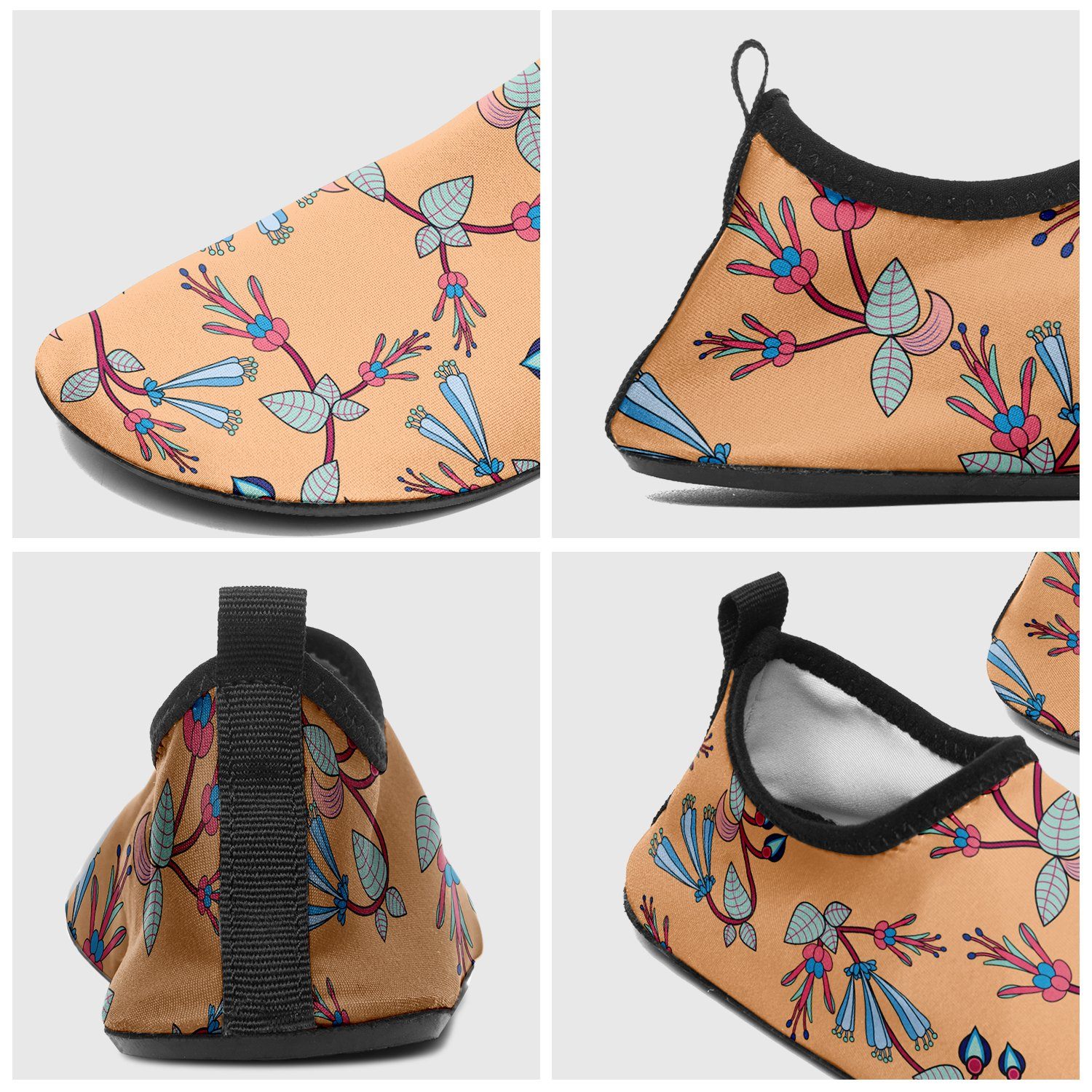 Swift Floral Peache Sockamoccs Slip On Shoes Herman