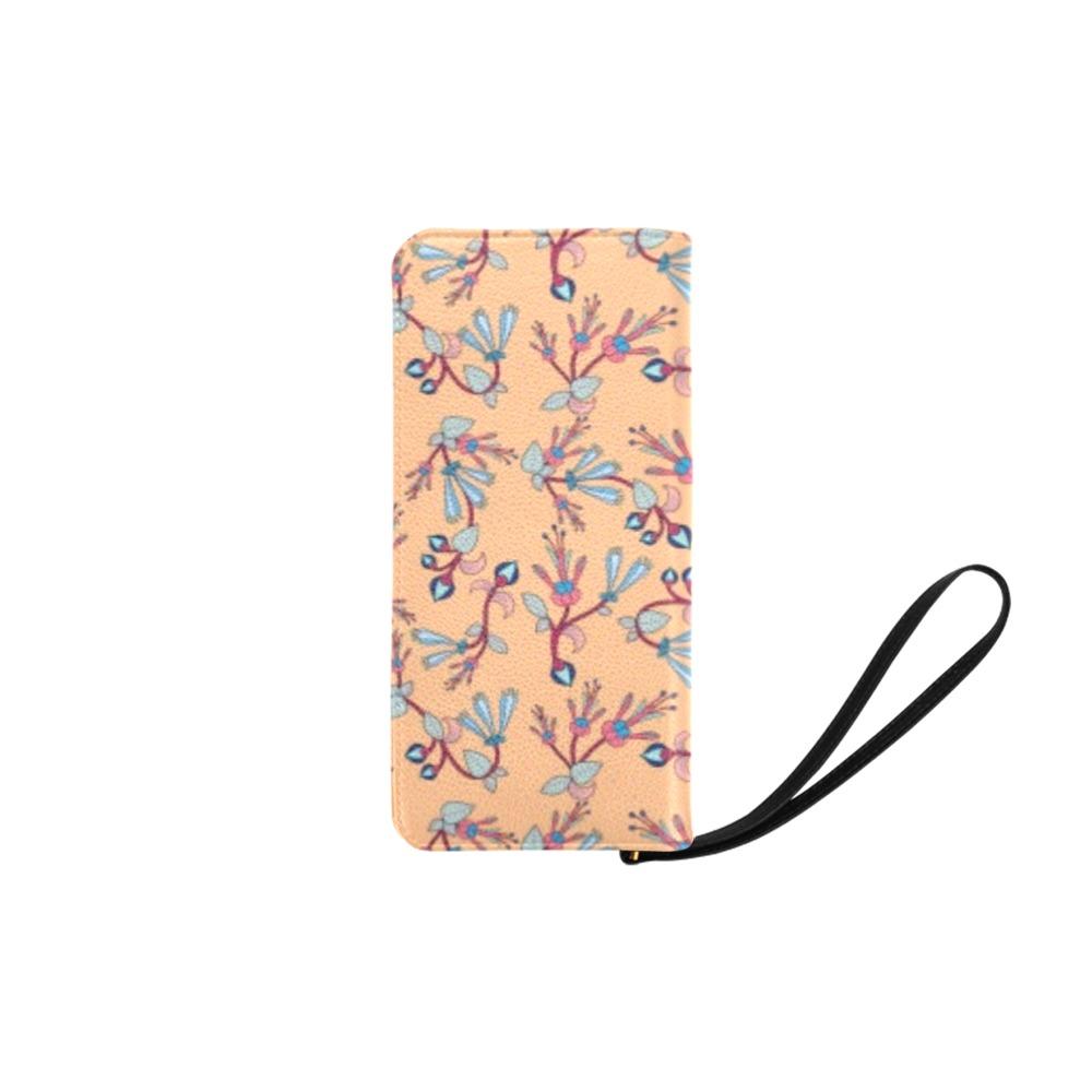 Swift Floral Peache Women's Clutch Purse (Model 1637) Women's Clutch Purse (1637) e-joyer