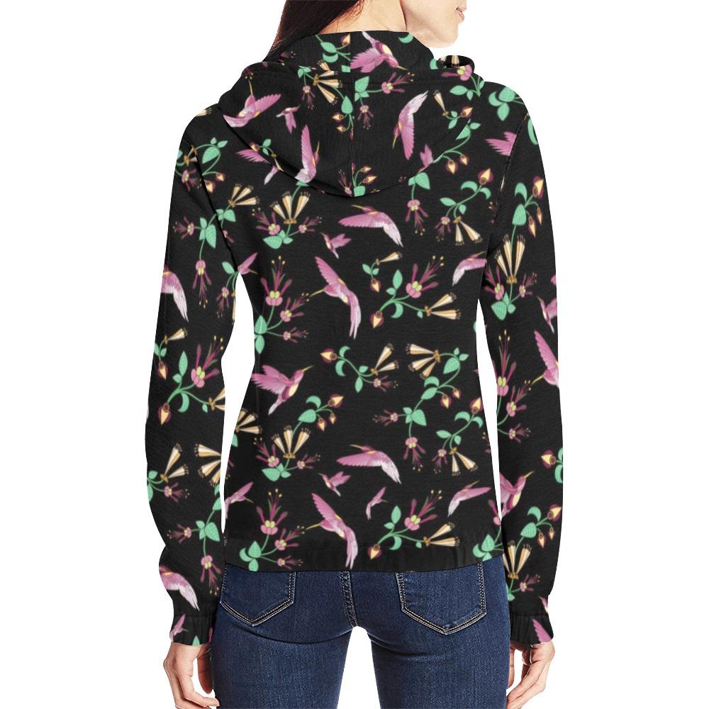 Swift Noir All Over Print Full Zip Hoodie for Women (Model H14) All Over Print Full Zip Hoodie for Women (H14) e-joyer