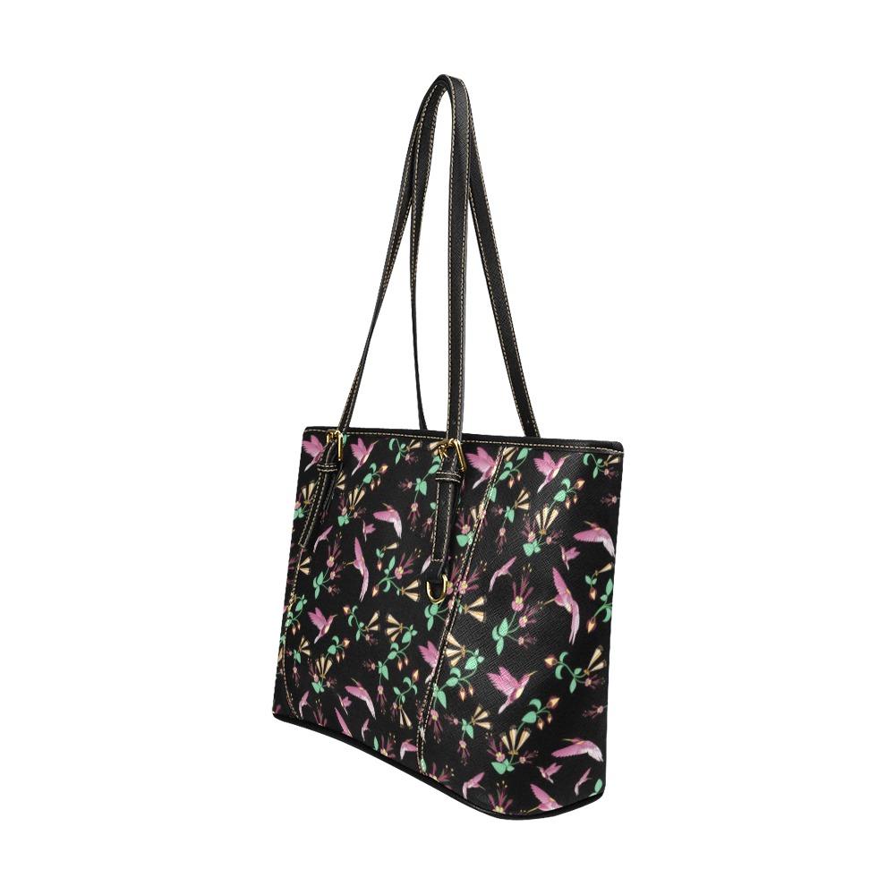 Swift Noir Leather Tote Bag/Large (Model 1640) Leather Tote Bag (1640) e-joyer