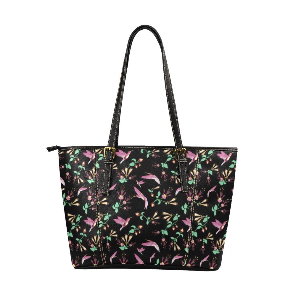 Swift Noir Leather Tote Bag/Large (Model 1640) Leather Tote Bag (1640) e-joyer