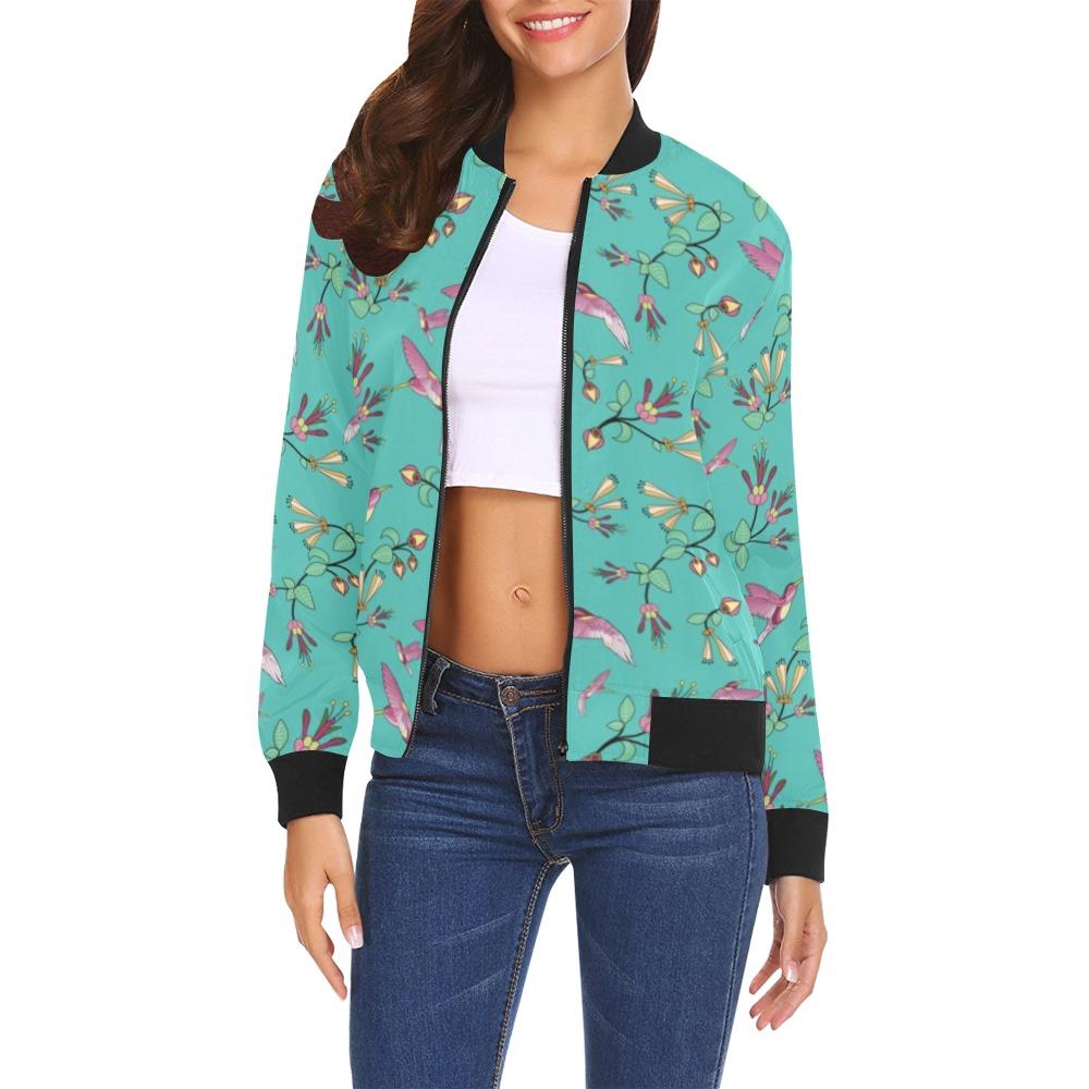 Swift Pastel All Over Print Bomber Jacket for Women (Model H19) Jacket e-joyer