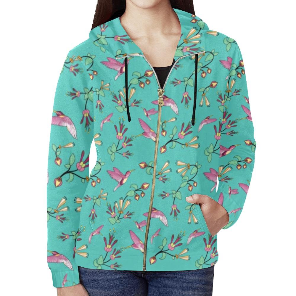 Swift Pastel All Over Print Full Zip Hoodie for Women (Model H14) All Over Print Full Zip Hoodie for Women (H14) e-joyer