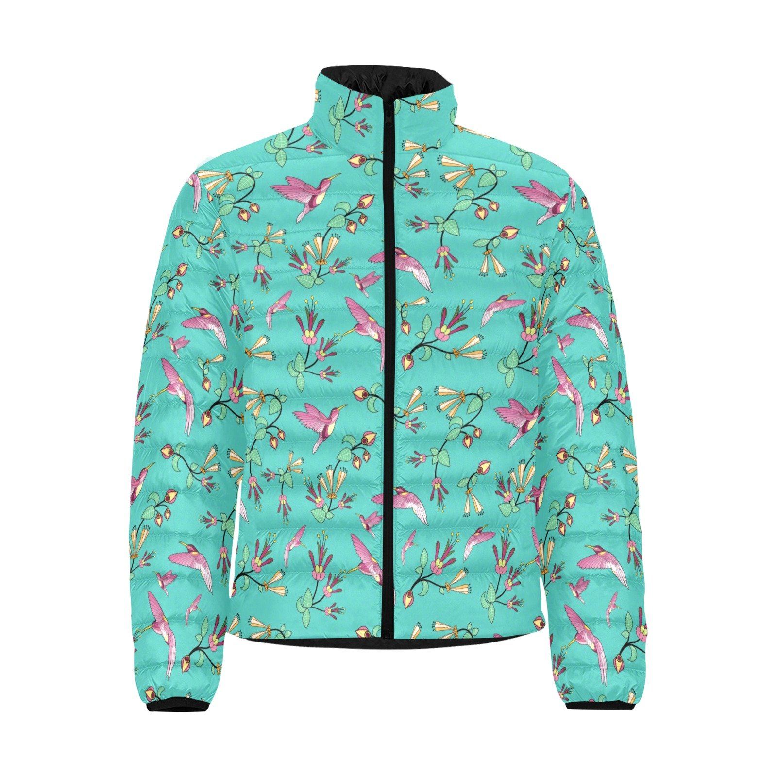 Swift Pastel Men's Stand Collar Padded Jacket (Model H41) Men's Stand Collar Padded Jacket (H41) e-joyer