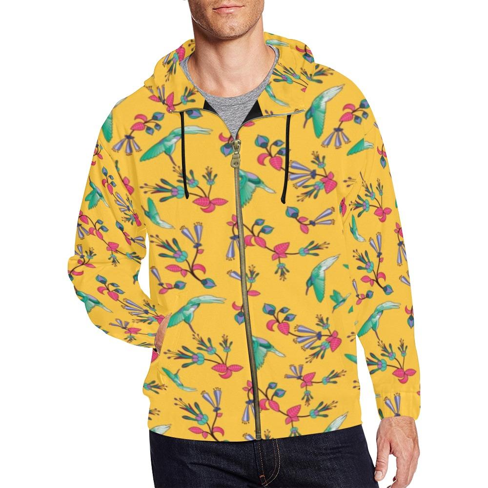 Swift Pastel Yellow All Over Print Full Zip Hoodie for Men (Model H14) All Over Print Full Zip Hoodie for Men (H14) e-joyer