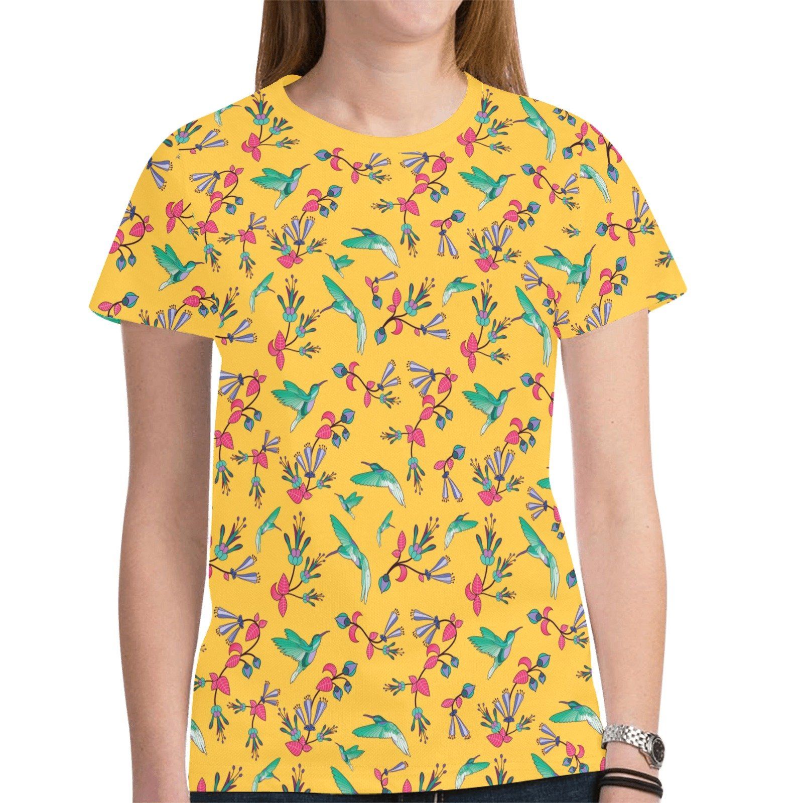 Swift Pastel Yellow New All Over Print T-shirt for Women (Model T45) tshirt e-joyer