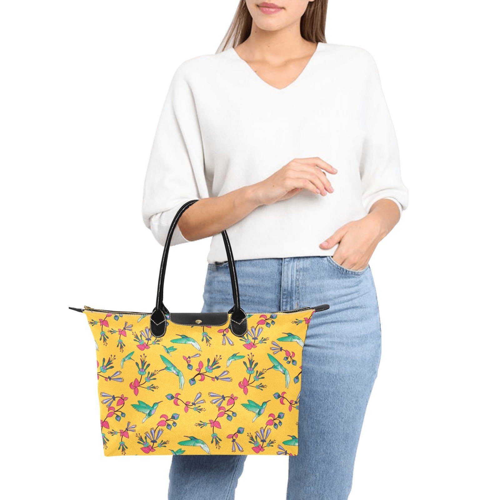 Swift Pastel Yellow Single-Shoulder Lady Handbag (Model 1714) bag e-joyer