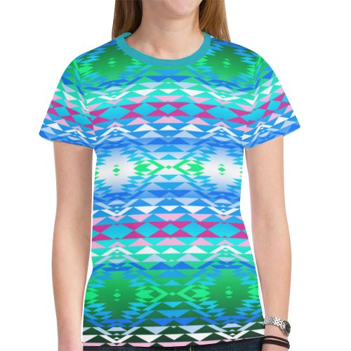 Taos Powwow 150 New All Over Print T-shirt for Women (Model T45) New All Over Print T-shirt for Women (T45) e-joyer