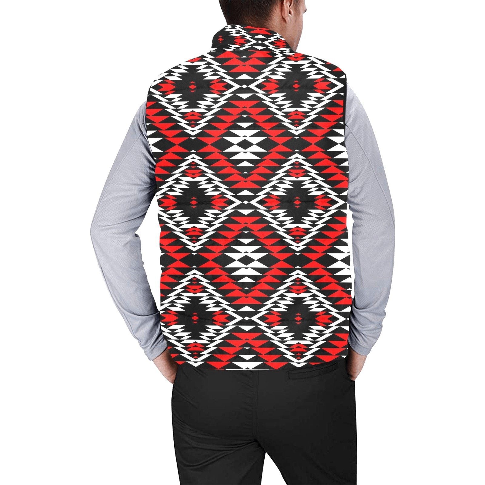 Taos Wool Men's Padded Vest Jacket (Model H44) Men's Padded Vest Jacket (H44) e-joyer