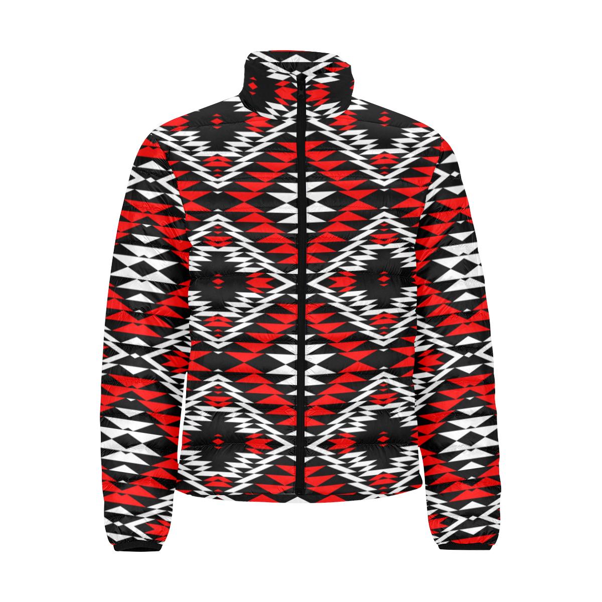 Taos Wool Men's Stand Collar Padded Jacket (Model H41) Men's Stand Collar Padded Jacket (H41) e-joyer