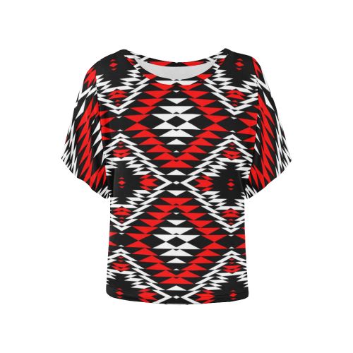 Taos Wool Women's Batwing-Sleeved Blouse T shirt (Model T44) Women's Batwing-Sleeved Blouse T shirt (T44) e-joyer