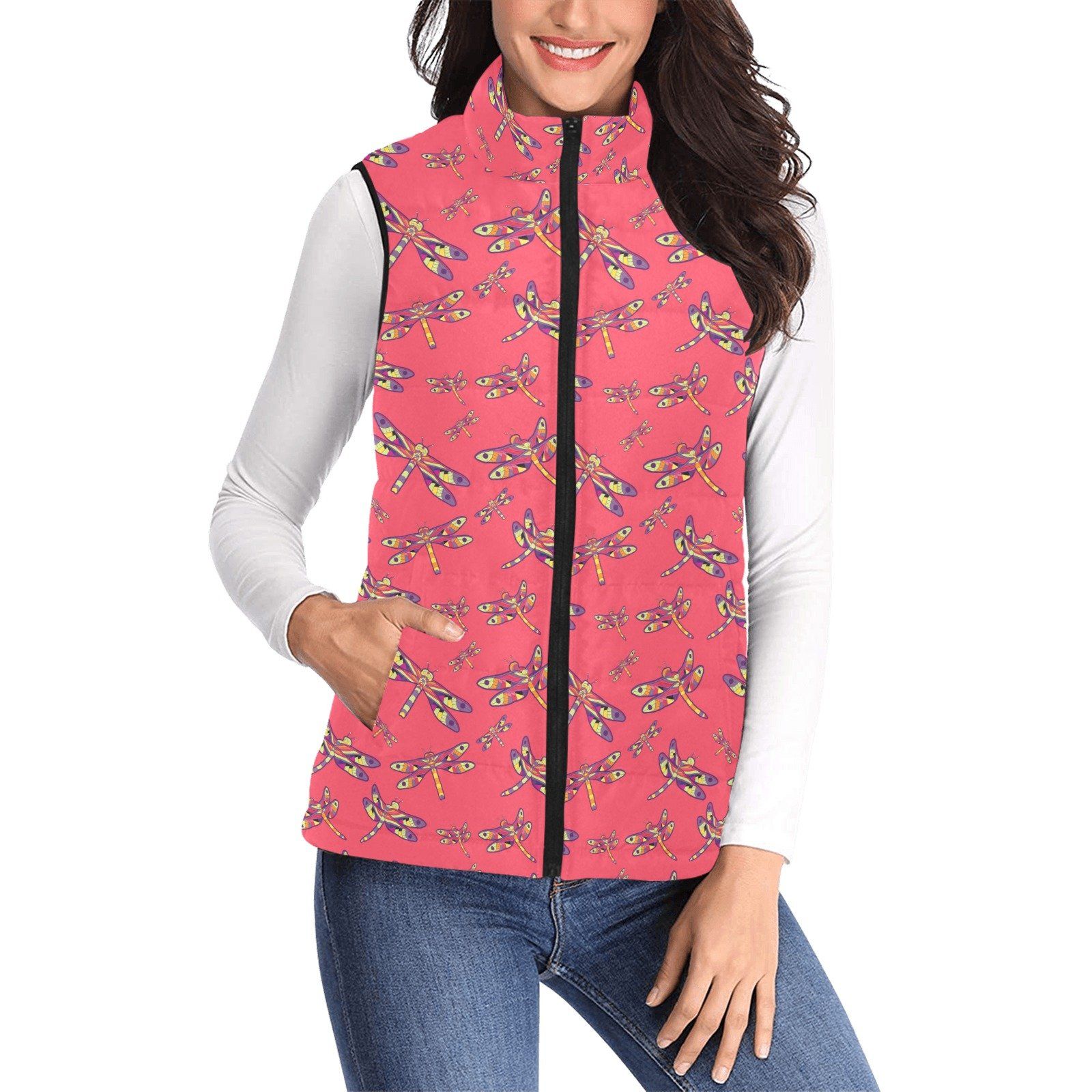 The Gathering Women's Padded Vest Jacket (Model H44) Women's Padded Vest Jacket (H44) e-joyer