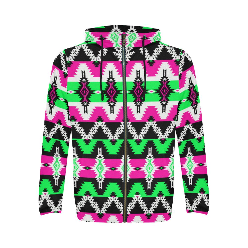 Two Spirit Ceremony All Over Print Full Zip Hoodie for Men (Model H14) All Over Print Full Zip Hoodie for Men (H14) e-joyer