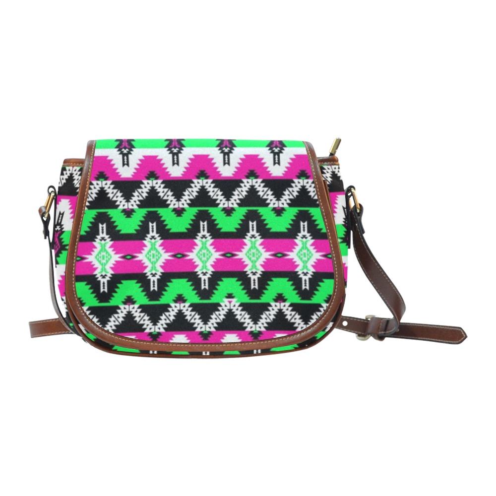 Two Spirit Ceremony Saddle Bag/Small (Model 1649) Full Customization bag e-joyer