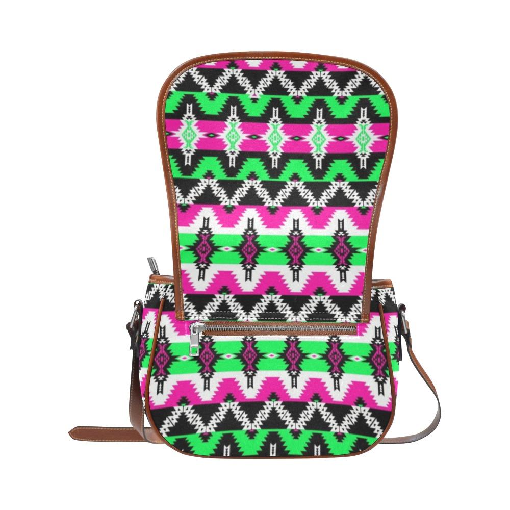 Two Spirit Ceremony Saddle Bag/Small (Model 1649) Full Customization bag e-joyer