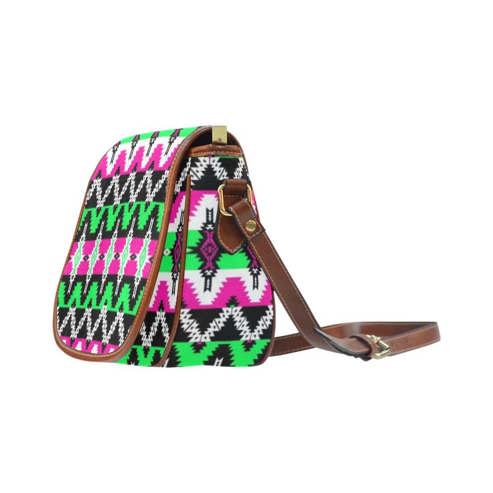 Two Spirit Ceremony Saddle Bag/Small (Model 1649) Full Customization bag e-joyer
