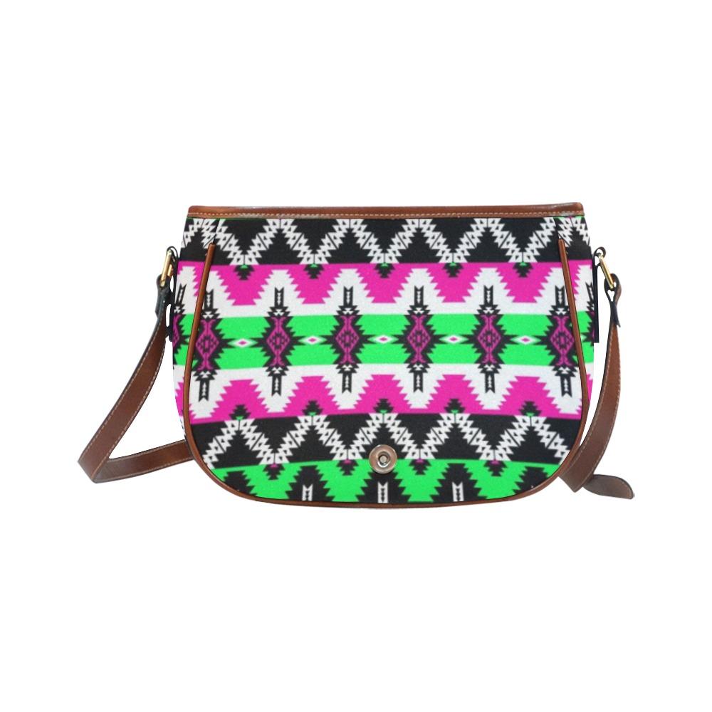 Two Spirit Ceremony Saddle Bag/Small (Model 1649) Full Customization bag e-joyer