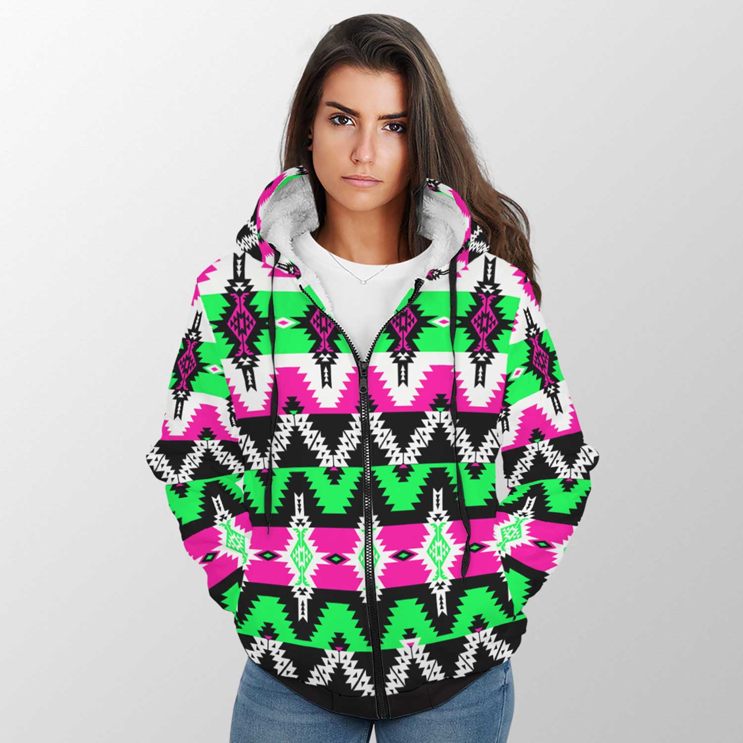 Two Spirit Ceremony Sherpa Hoodie 49 Dzine