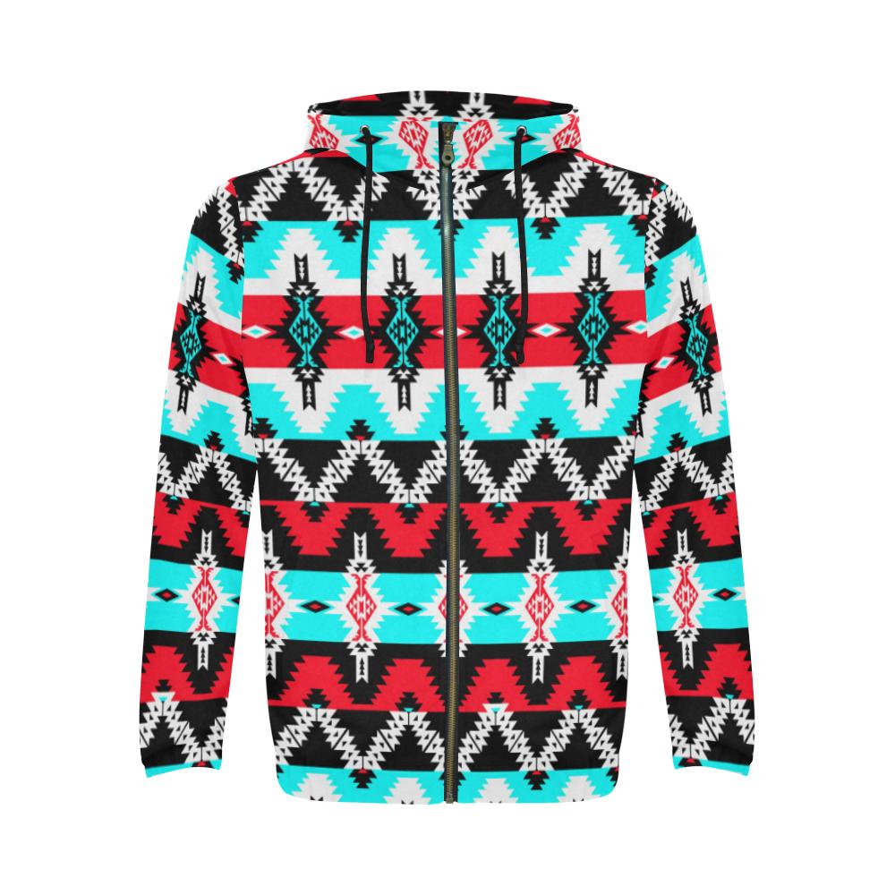 Two Spirit Dance All Over Print Full Zip Hoodie for Men (Model H14) All Over Print Full Zip Hoodie for Men (H14) e-joyer