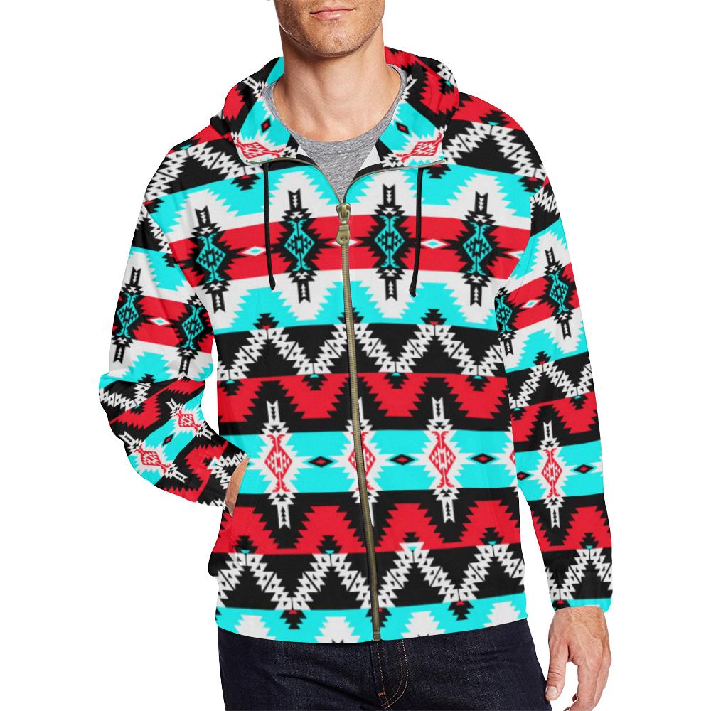 Two Spirit Dance All Over Print Full Zip Hoodie for Men (Model H14) All Over Print Full Zip Hoodie for Men (H14) e-joyer