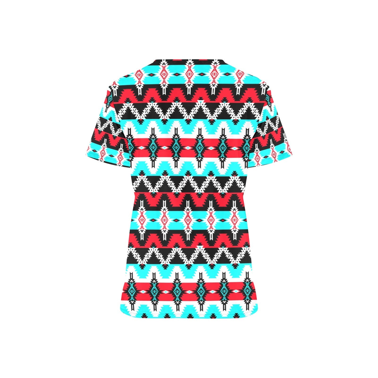 Two Spirit Dance All Over Print Scrub Top Scrub Top e-joyer