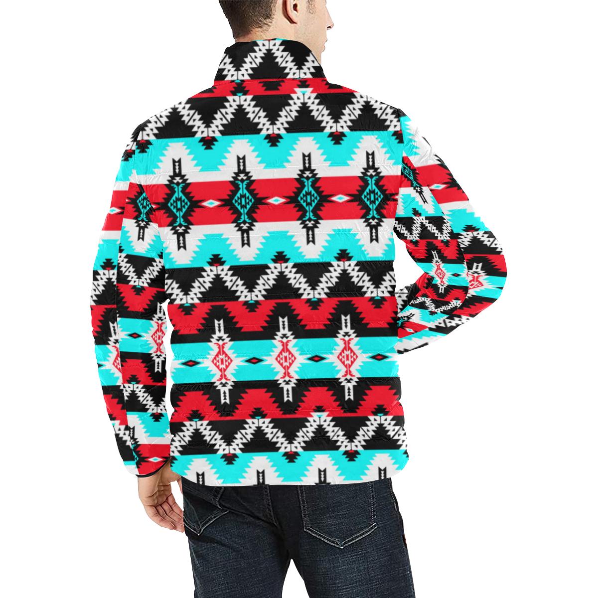Two Spirit Dance Men's Stand Collar Padded Jacket (Model H41) Men's Stand Collar Padded Jacket (H41) e-joyer