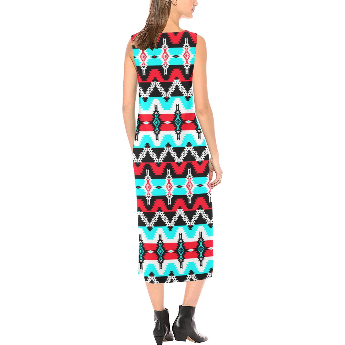 Two Spirit Dance Phaedra Sleeveless Open Fork Long Dress (Model D08) dress e-joyer