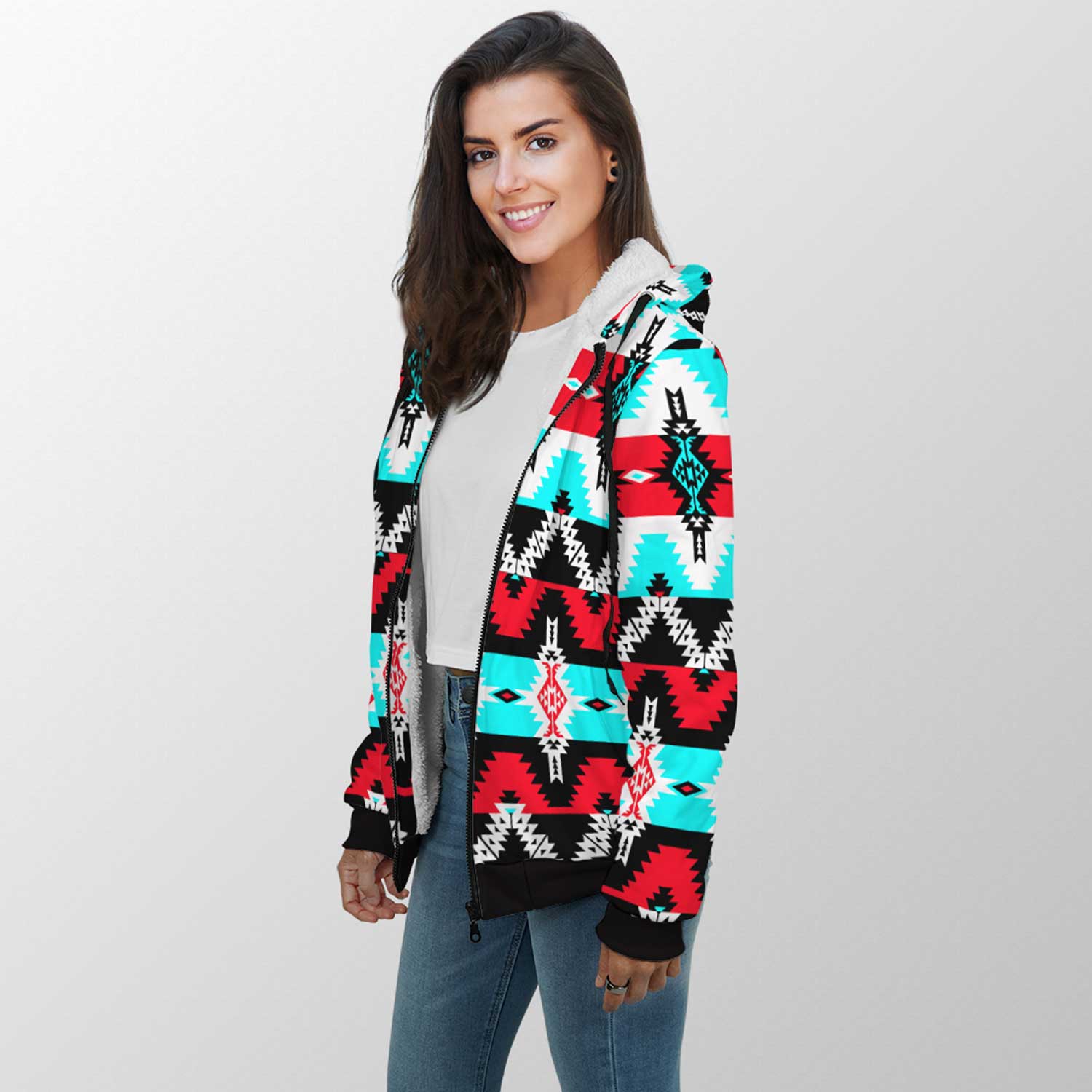 Two Spirit Dance Sherpa Hoodie 49 Dzine